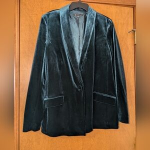 INC International Concepts Green Velvet Blazer